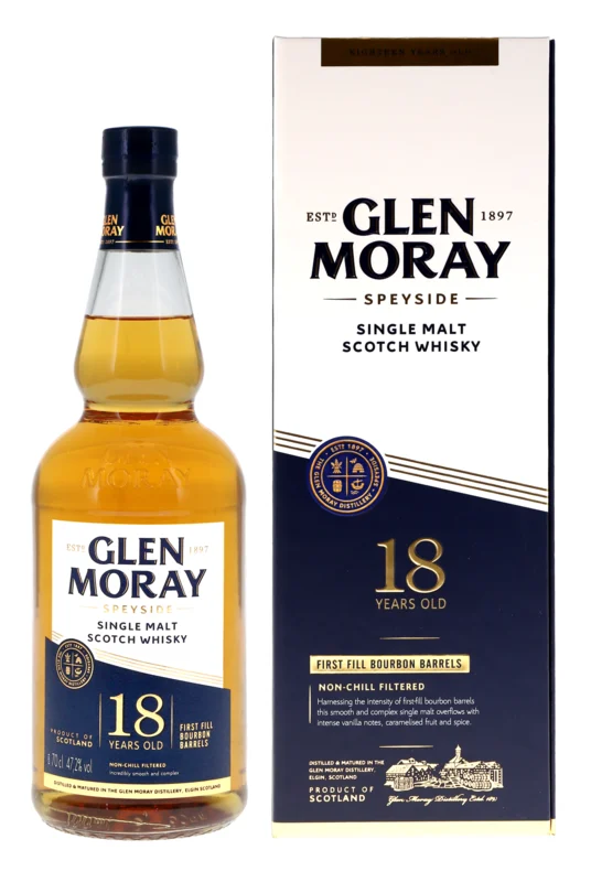 Glen Moray Elgin Heritage 18 Years Speyside Single Malt Scotch Whisky 47.2° 70cl