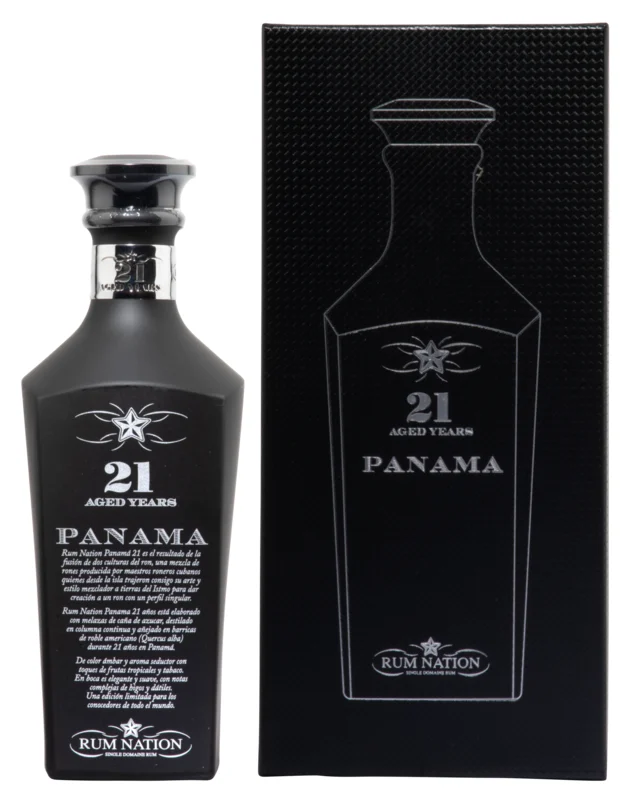 Nation Panama Black Edition 21 Years Rum 43° 70cl