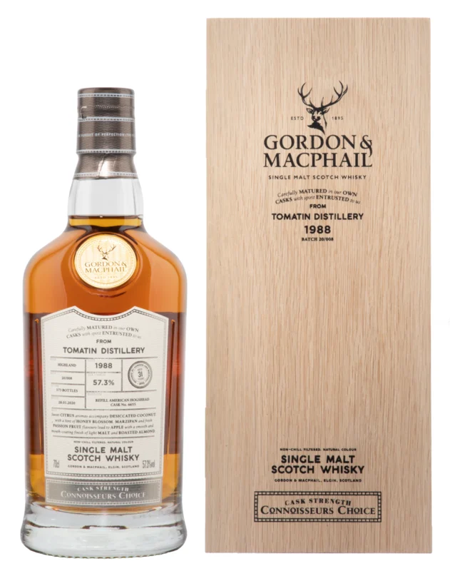 Tomatin Gordon & MacPhail Connoisseurs Choice 31 Years 1988 Single Malt Scotch Whisky 2020 57.3° 70cl