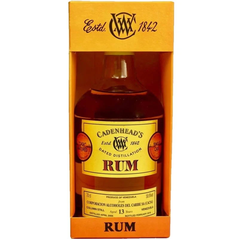 Cadenhead's Cask Strength Single Cask Column Still 13 Years 2005 Rum 58.6° 70cl