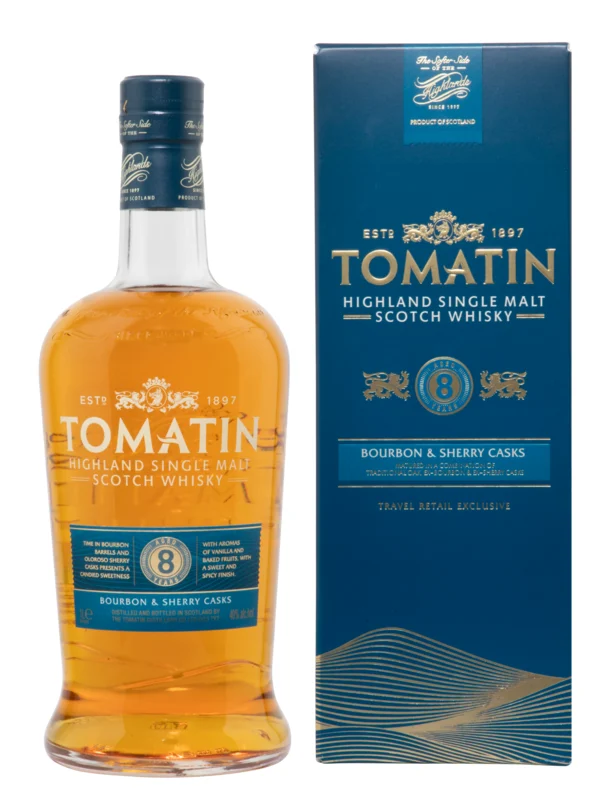 Tomatin Bourbon & Sherry Casks 8 Years Highland Single Malt Scotch 40° 1l