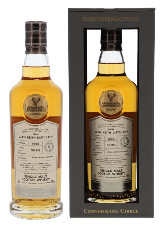Glen Keith Gordon & MacPhail Connoisseurs Choice Years 1998 Single Malt Scotch Whisky 56.9° 70cl