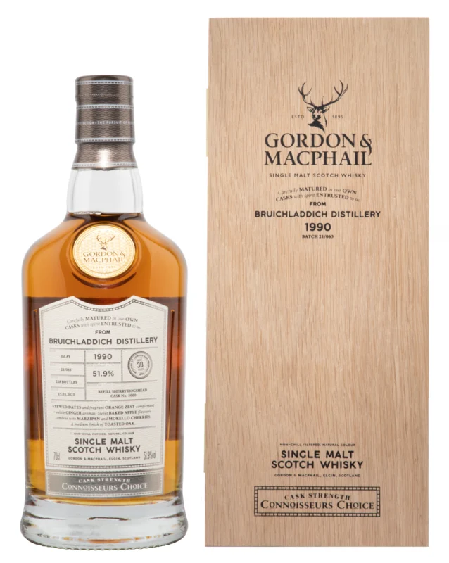 Bruichladdich Gordon & Macphail Connoisseurs Choice 30 Years 1990 Single Malt Scotch Whisky 51.9° 70cl
