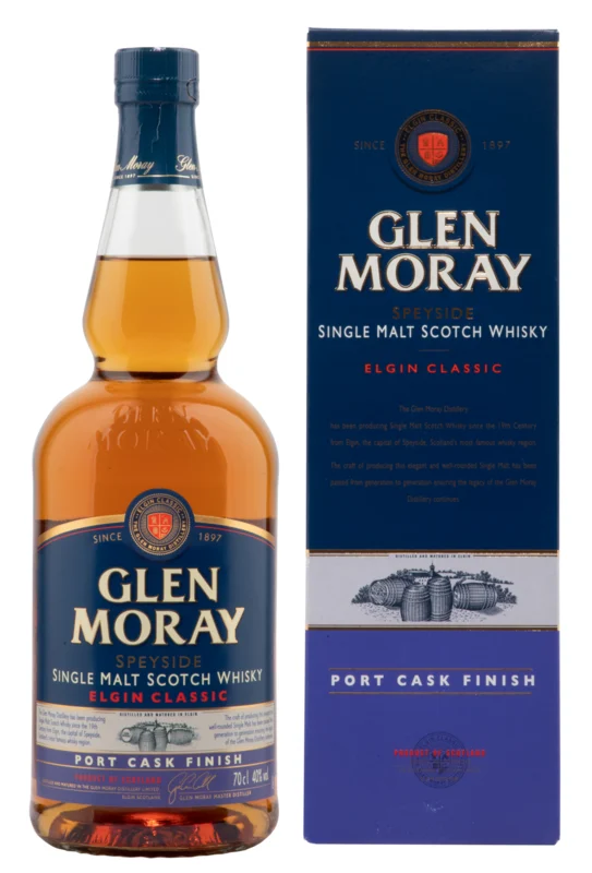 Glen Moray Elgin Classic Port Cask Finish Speyside Single Malt Scotch Whisky 40° 70cl