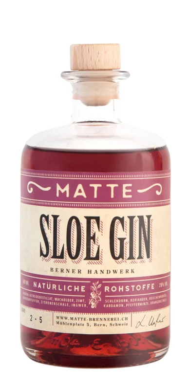 Matte Brennerei Berner Handwerk Sloe Gin 28° 50cl