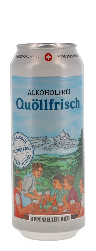 Appenzeller Bier Quöllfrisch Alkoholfrei Dose DO 0.5° 50cl
