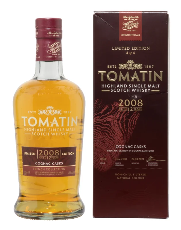 Tomatin French Collection Cognac Casks 12 Years 2008 Highland Single Malt Scotch Whisky 46° 70cl