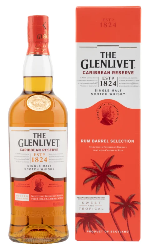Glenlivet Caribbean ReserveRum Barrel Selection Single Malt Scotch Whisky 40° 70cl