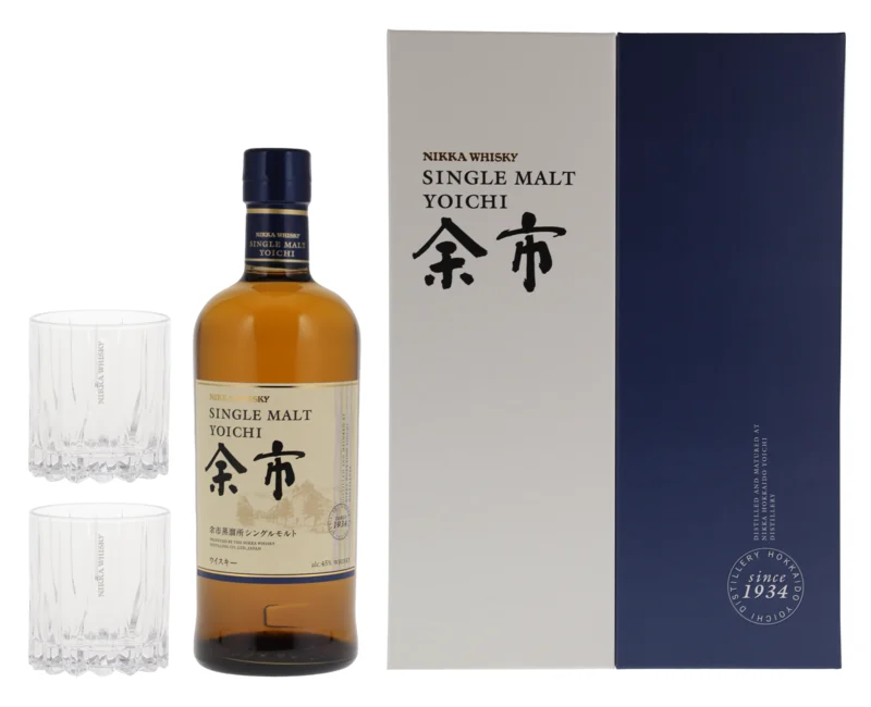 Nikka Yoichi mit 2 Gläser Single Malt Whisky 45° 70cl