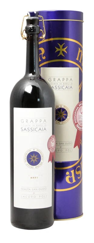Poli elevata in barili di Sassicaia Grappa 40° 50cl