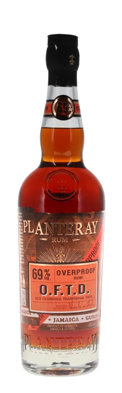 Planteray Old Fashioned Traditional Dark Overproof Rum 69° 70cl