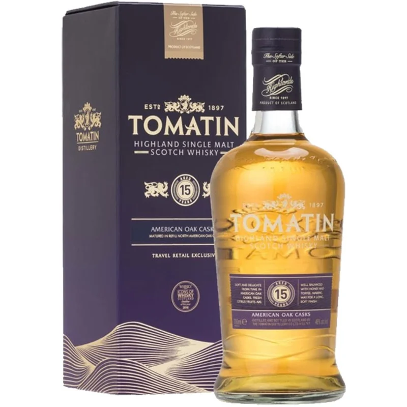 Tomatin American Oak Casks 15 Years Highland Single Malt Scotch Whisky 46° 70cl