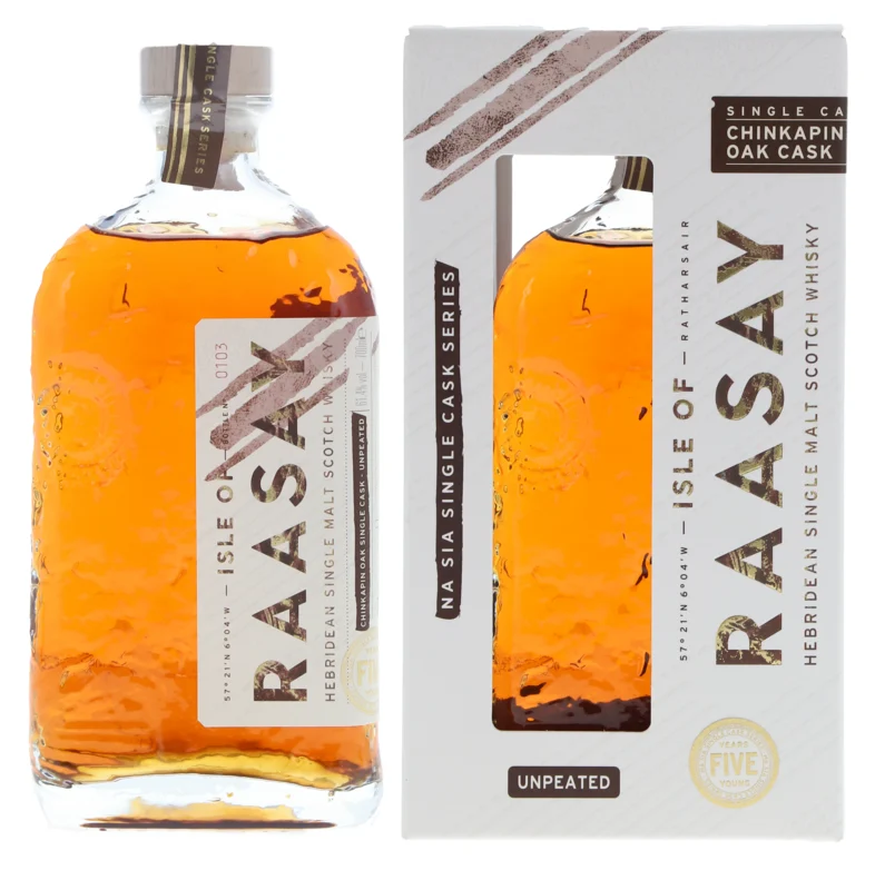Isle of Raasay Na Sia Virgin Chinkapin Cask Unpeated Hebridean Single Cask Scotch Whisky 61.4° 70cl