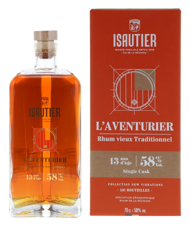 Isautier L'Aventurier 13 Ans 2008 Rhum Vieux Traditionnel 58° 70cl