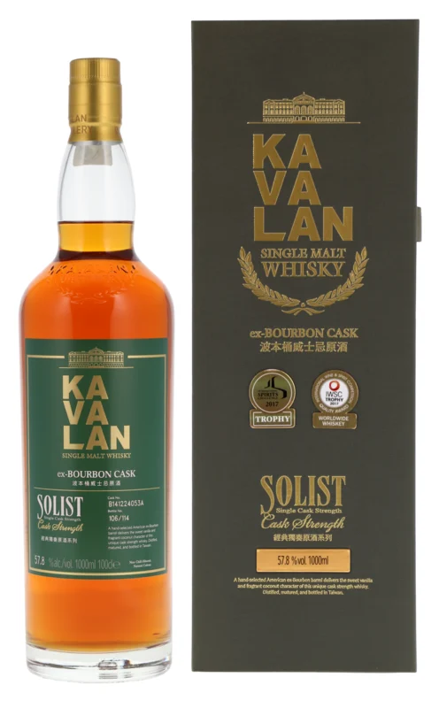 Kavalan Solist Ex-Bourbon Cask Strength Single Malt Whisky 57.8° 1l