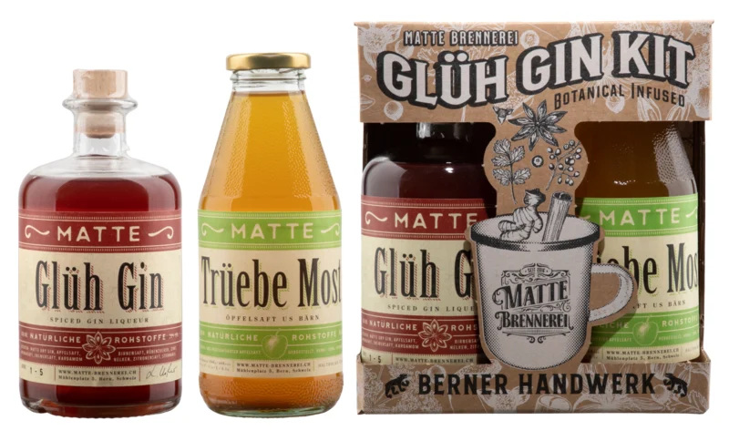 Matte Brennerei Kit Mit Süssmost & Glüh Gin 20° 50cl
