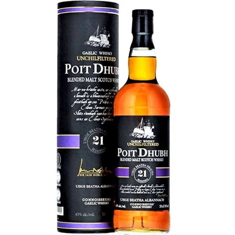 Poit Dhubh 21 Years Blended Malt Scotch 43° 70cl
