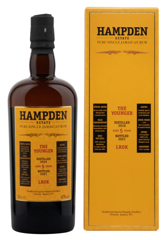 Hampden Estate The Younger LROK 5 Years 2016 Pure Single Jamaican Rum 2021 47° 70cl
