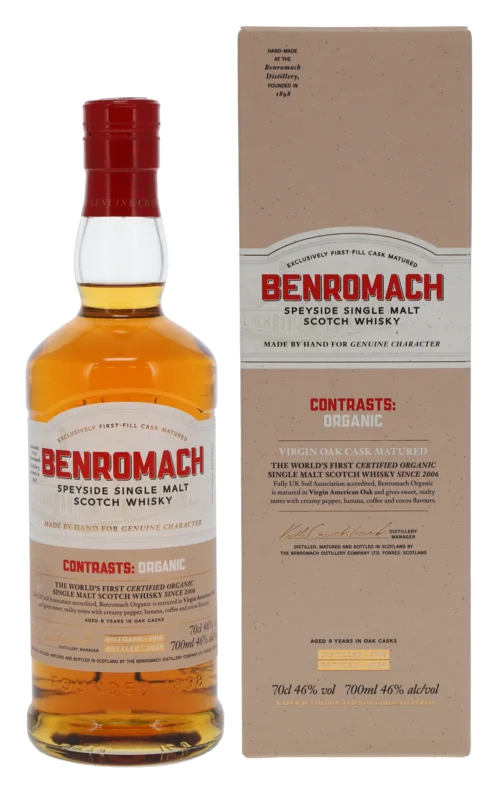 Benromach Contrasts: Organic 2015 Speyside Single Malt Scotch Whisky BIO 46° 70cl