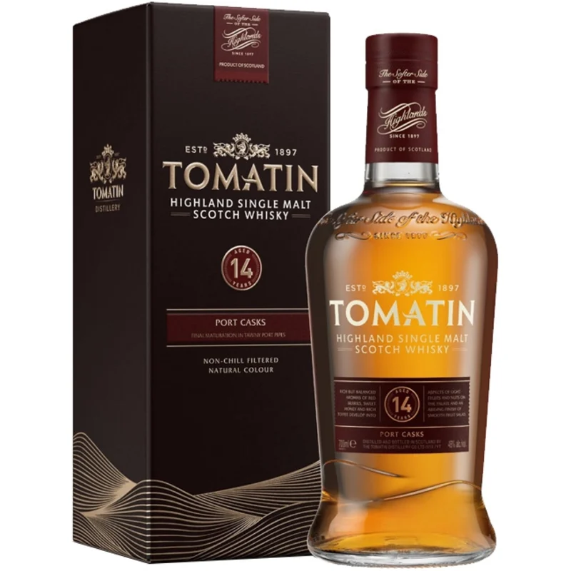 Tomatin Port Casks 14 Years Highland Single Malt Scotch Whisky 46° 70cl