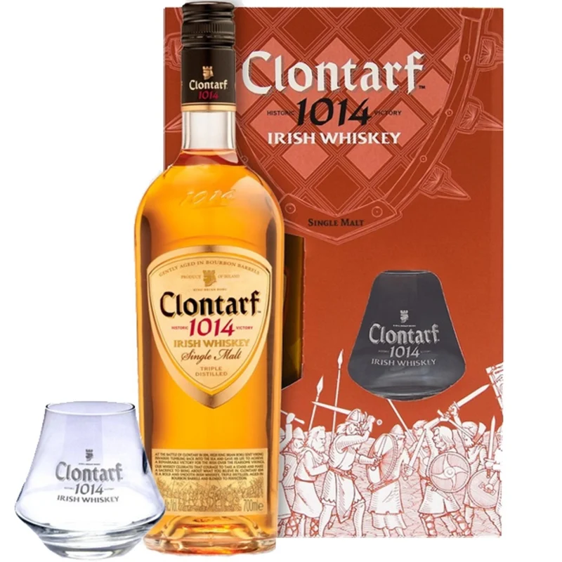 Clontarf 1014 GP mit 1 Glas Irish Single Malt Whiskey 40° 70cl