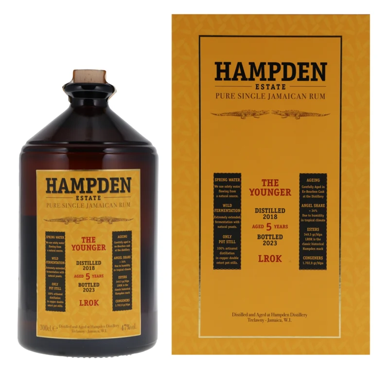 Hampden Estate The Younger LROK 5 Years 2018 Pure Single Jamaican Rum 2023 47° 3l