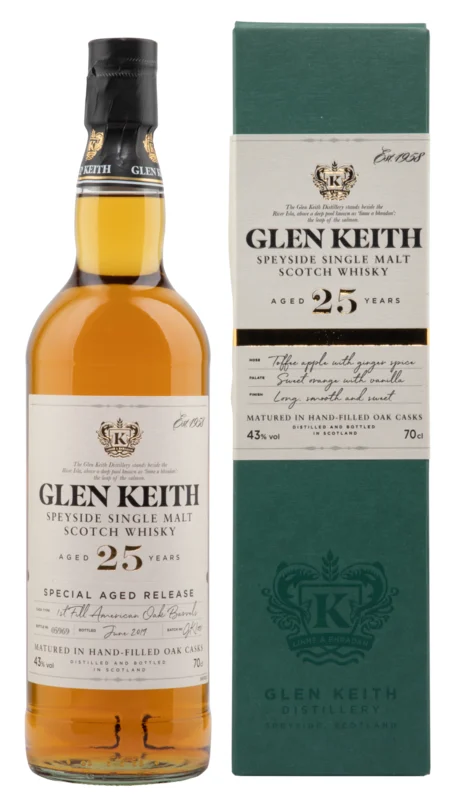 Glen Keith Special Aged Release 25 Years Speyside Single Malt Scotch 43° 70cl