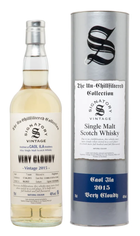 Caol Ila Signatory The Un-chillfiltered Vintage Very Cloudy 2015 Single Malt Scotch Whisky 40° 70cl