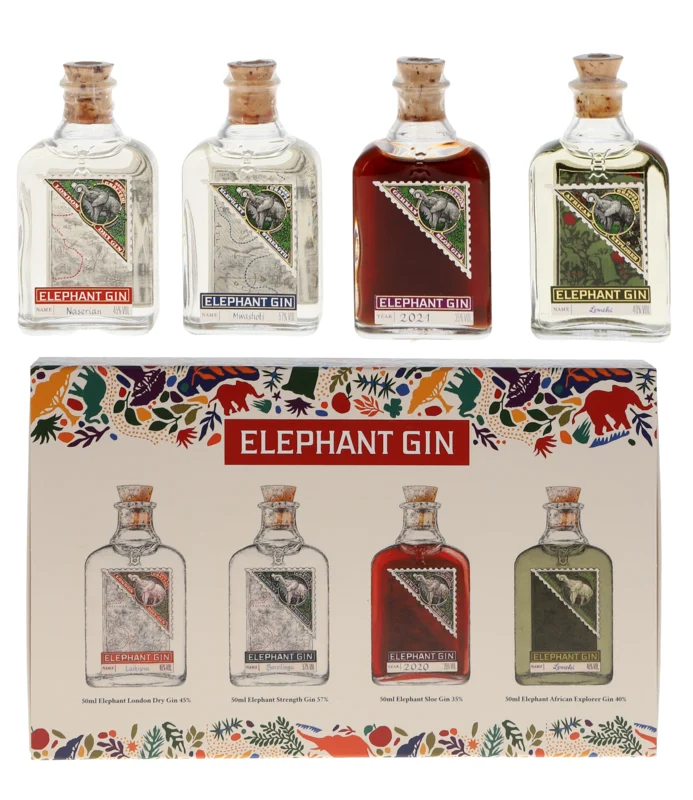 Elephant Gin Mini Tasting Set 4x 5cl 44.25° 20cl