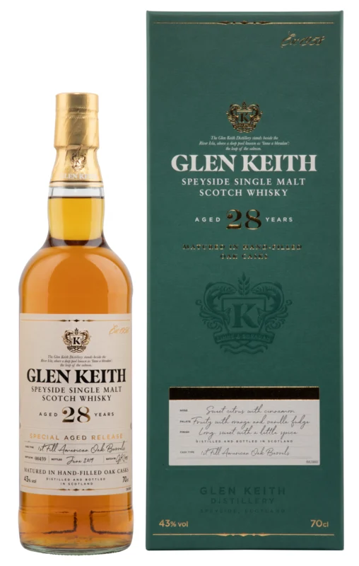 Glen Keith Special Aged Release 28 Years Speyside Single Malt Scotch Whisky 43° 70cl