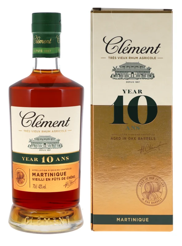Clément 10 Ans Rhum Vieux Agricole 42° 70cl