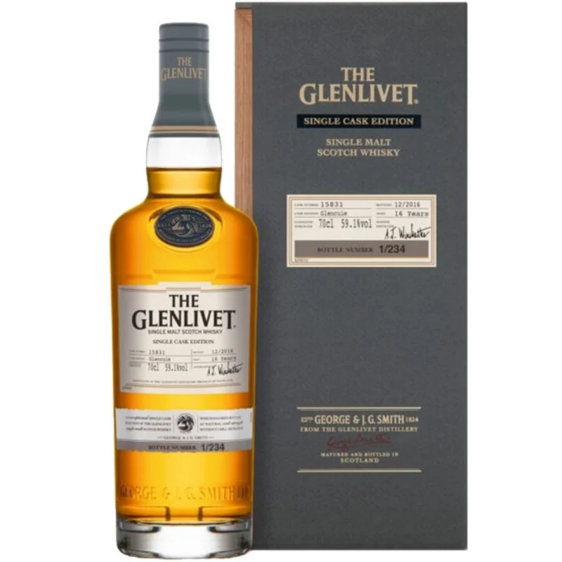 Glenlivet Single Cask Edition Glencuie 16 Years Single Malt Scotch Whisky 2016 59.1° 70cl