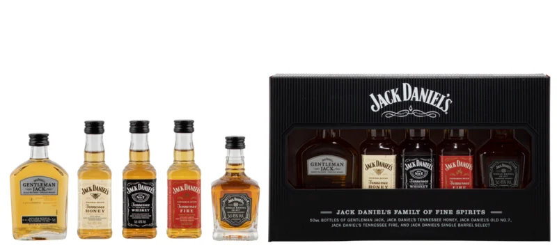 Jack Daniel's Family of Fine Spirits 5x5cl Tennessee Whiskey 39° 25cl