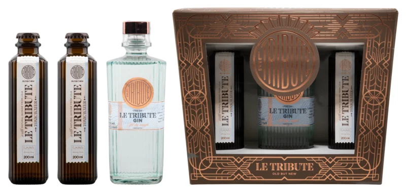 Le Tribute Geschenkpackung mit 2 Tonic & Le Tribute Gin 43° 70cl