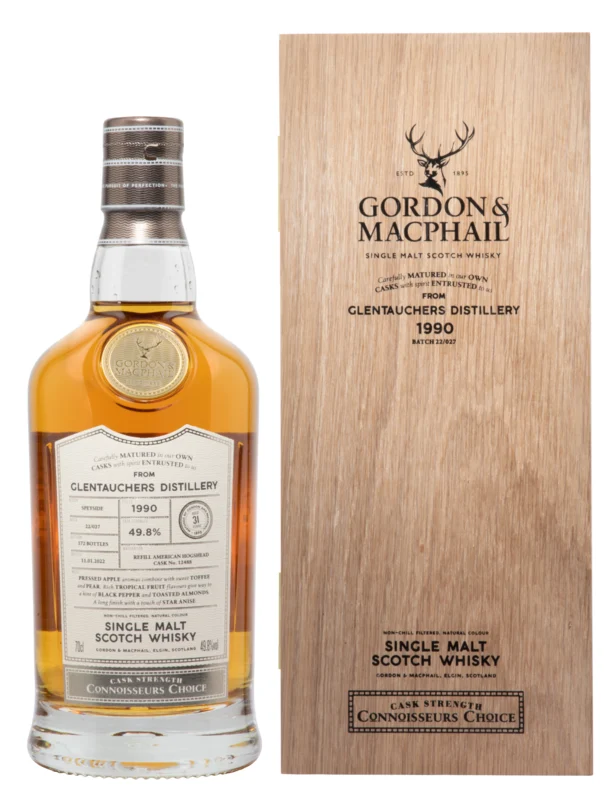 Glentauchers Gordon & Macphail Connaisseurs Choice 32 Years 1990 Single Malt Scotch Whisky 2022 49.8° 70cl