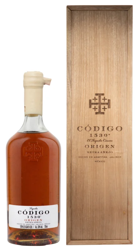 Código Origen Extra Añejo 100% de Agave Azul Tequila 38° 70cl