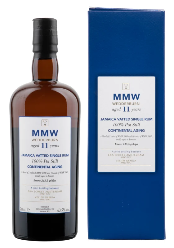 SVM Scheer & Velier MMW Wedderburn Monymusk Continental Aging 11 Years Jamaican Vatted Single Rum 63.9° 70cl