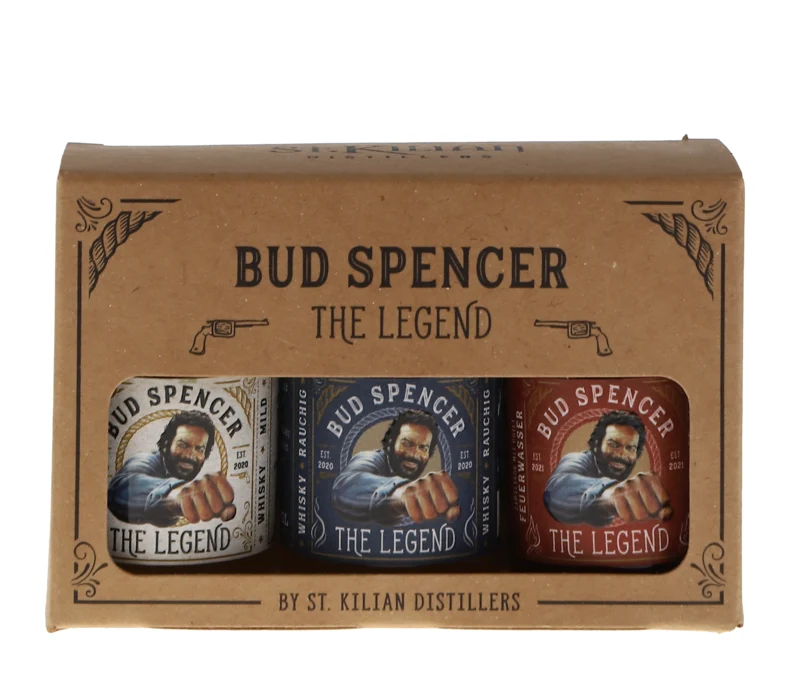 Bud Spencer Minis 3x 5 cl (Whisky mild, Whisky peated, Feuerwasser) Whisky 42.67° 15cl