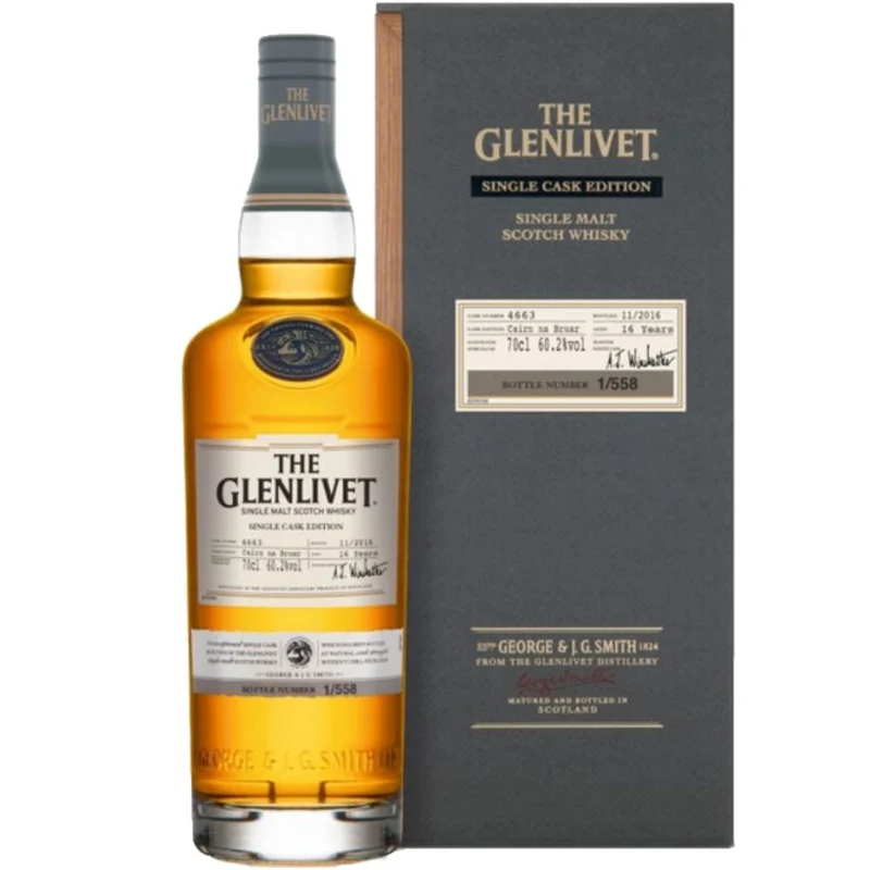 Glenlivet Single Cask Edition Cairn na Bruar 16 Years Single Malt Malt Whisky 2016 60.2° 70cl