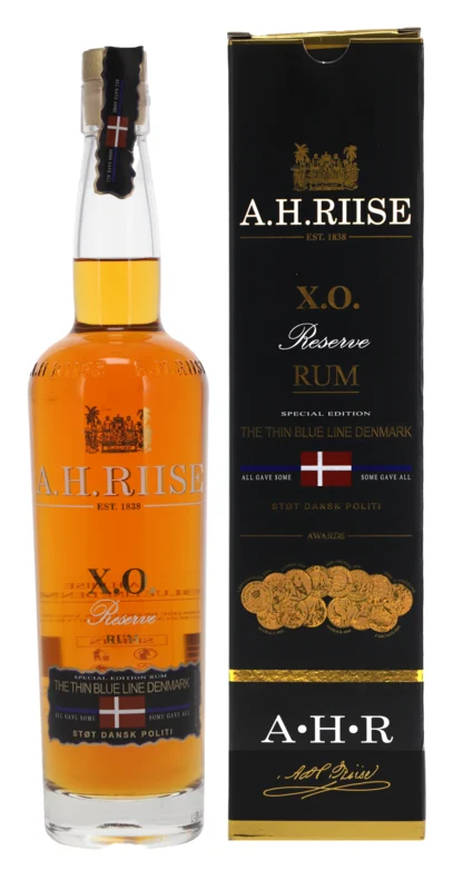 A.H. Riise XO Reserve The Thin Blue Line Denmark Rum Based Spirit Drink 40° 70cl
