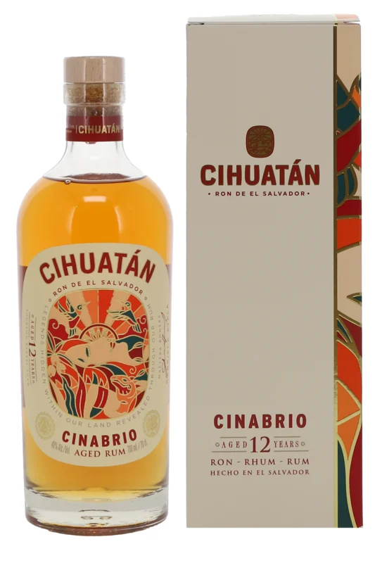 Cihuatán Cinabrio 12 Años Ron 40° 70cl