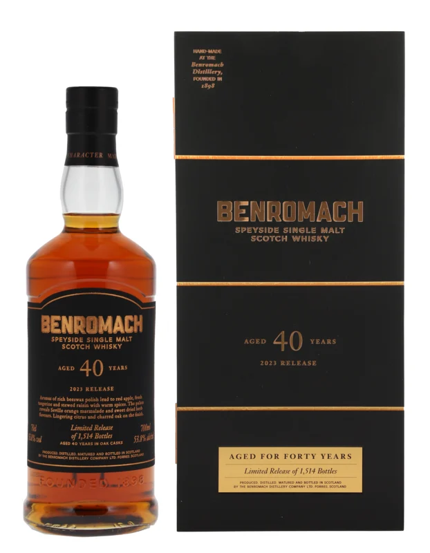 Benromach 40 Years Speyside Single Malt Scotch Whisky 53.8° 70cl