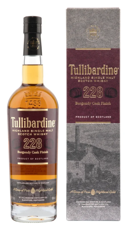 Tullibardine 228 Burgundy Cask Finish HIghland Single Malt Soctch Whisky 43° 70cl