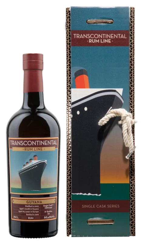 Transcontinental Rum Line Guyana Single Cask Series 16 Years 2003 Rum 2019 60.4° 70cl
