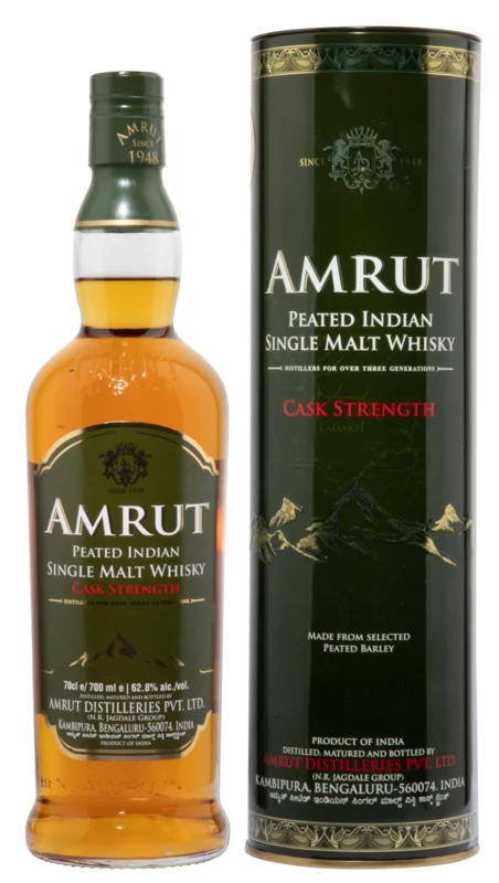 Amrut Peated Indian Single Malt Whisky Cask Strength 62.8° 70cl