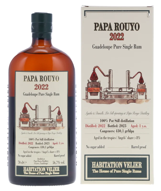 Papa Rouyo Habitation Velier 2022 Pure Single Agricole Rhum Guadeloupe 2023 56.7° 70cl