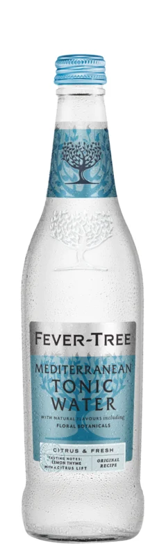 Fever-Tree Mediterranean Tonic Water Kohlensäurehaltiges Erfrischungsgetränk mit Chinin 50cl