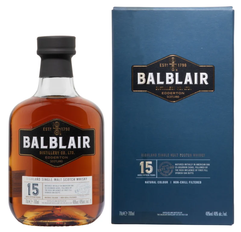 Balblair 15 Years Highland Single Malt Scotch Whisky 46° 70cl