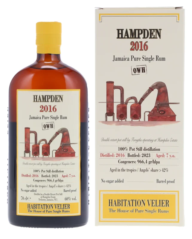 Hampden Estate OWH Habitation Velier 7 Years 2016 Pure Single Jamaican Rum 2021 60° 70cl