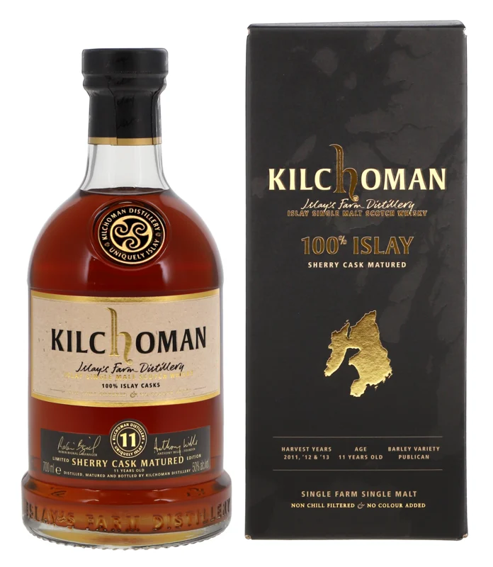 Kilchoman 100% Islay Sherry Cask Matured 11 Years Islay Single Malt Scotch Whisky 50° 70cl